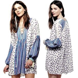 FREE PEOPLE Rain or Shine Ice Boho Mini Dress - Women’s Small